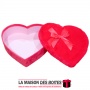 La Maison des Boîtes - Boite Cadeau Forme Cœur Rouge avec Couvercle en Fourrure - (L:24x20x6.7cm) - Tunisie Meilleur Prix (Idée 