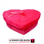 La Maison des Boîtes - Boite Cadeau Forme Cœur Rouge avec Couvercle en Fourrure - (M:22 x18.5x5.7cm) - Tunisie Meilleur Prix (Id