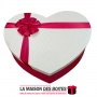 La Maison des Boîtes - Boite Cadeaux Forme Cœur Rouge avec Couvercle Ecru - (42x30.2x13.2cm) - Tunisie Meilleur Prix (Idée Cadea