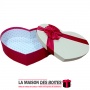 La Maison des Boîtes - Boite Cadeaux Forme Cœur Rouge avec Couvercle Ecru - (36x26x10.3cm) - Tunisie Meilleur Prix (Idée Cadeau,
