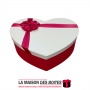 La Maison des Boîtes - Boite Cadeaux Forme Cœur Rouge avec Couvercle Ecru - (33x23.2x9cm) - Tunisie Meilleur Prix (Idée Cadeau, 