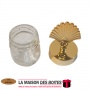 La Maison des Boîtes - 10 Pots en Verre avec Couvercle Métalique Doré - Tunisie Meilleur Prix (Idée Cadeau, Gift Box, Décoration