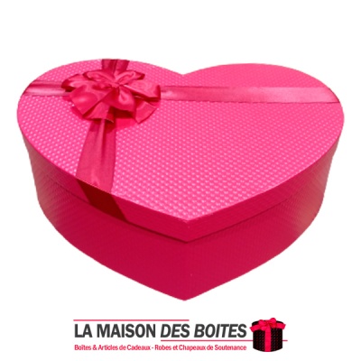 La Maison des Boîtes - Boite Cadeaux Forme Cœur Rouge avec Couvercle Rouge - (42x30.2x13.2cm) - Tunisie Meilleur Prix (Idée Cade