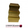 La Maison des Boîtes - Lot de 3 Boîtes Cadeaux Carré Métallique avec couvercle - Gold - Tunisie Meilleur Prix (Idée Cadeau, Gift