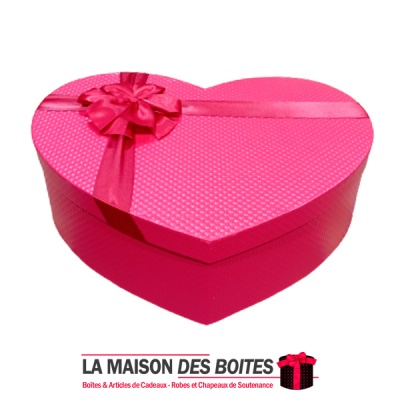 La Maison des Boîtes - Boite Cadeaux Forme Cœur Rouge avec Couvercle Rouge - (36x26x10.3cm) - Tunisie Meilleur Prix (Idée Cadeau
