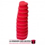 La Maison des Boîtes - Lot de 10 Boites Cadeaux Forme Cœur Rouge avec Couvercle Rouge Brillant - Tunisie Meilleur Prix (Idée Cad