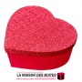 La Maison des Boîtes - Boite Cadeaux Forme Cœur Rouge avec Couvercle Brillant(31x26x13cm) - Tunisie Meilleur Prix (Idée Cadeau, 