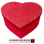 La Maison des Boîtes - Boite Cadeaux Forme Cœur Rouge avec Couvercle Brillant(28.5x24x12cm) - Tunisie Meilleur Prix (Idée Cadeau