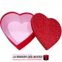 La Maison des Boîtes - Boite Cadeaux Forme Cœur Rouge avec Couvercle Brillant(26.5x22x10.7cm) - Tunisie Meilleur Prix (Idée Cade