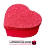 La Maison des Boîtes - Boite Cadeaux Forme Cœur Rouge avec Couvercle Brillant(26.5x22x10.7cm) - Tunisie Meilleur Prix (Idée Cade