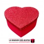 La Maison des Boîtes - Boite Cadeaux Forme Cœur Rouge avec Couvercle Brillant(21.5x18.5x8.5cm) - Tunisie Meilleur Prix (Idée Cad
