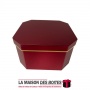 La Maison des Boîtes - Boîte Cadeau Octogonale Métallique avec couvercle - Rouge Brillant - (L:21x21x12.5cm) - Tunisie Meilleur 