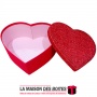 La Maison des Boîtes - Boite Cadeaux Forme Cœur Rouge avec Couvercle Brillant(15x13x5.7cm ) - Tunisie Meilleur Prix (Idée Cadeau