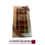La Maison des Boîtes - Coffret Chocolat Rectangulaire avec Couvercle Transparent  - 18 pièces - Doré - Tunisie Meilleur Prix (Id