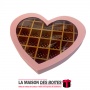 La Maison des Boîtes - Coffret Chocolat Forme Coeur avec Couvercle Transparent  - 25 pièces - Rose - Tunisie Meilleur Prix (Idée