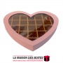 La Maison des Boîtes - Coffret Chocolat Forme Coeur avec Couvercle Transparent  - 25 pièces - Rose - Tunisie Meilleur Prix (Idée