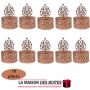 La Maison des Boîtes - Lot de 10 Boites Métalliques Bronze pour Dragées - Tunisie Meilleur Prix (Idée Cadeau, Gift Box, Décorati