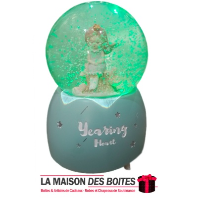 La Maison des Boîtes - Boule de Neige Lumineuse Musicale pour Saint-valentin "Yearing Heard" - Tunisie Meilleur Prix (Idée Cadea
