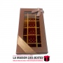 La Maison des Boîtes - Coffret Chocolat Rectangulaire avec Couvercle Transparent  - 18 pièces - Marron - Tunisie Meilleur Prix (
