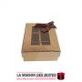 La Maison des Boîtes - Coffret Chocolat Rectangulaire avec Couvercle Transparent  - 6 pièces - Doré - Tunisie Meilleur Prix (Idé