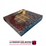 La Maison des Boîtes - Coffret Chocolat Carré avec Couvercle Transparent  - 25 pièces - Noir & Argent - Tunisie Meilleur Prix (I