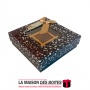 La Maison des Boîtes - Coffret Chocolat Carré avec Couvercle Transparent  - 9 pièces - Noir & Argent - Tunisie Meilleur Prix (Id