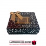 La Maison des Boîtes - Coffret Chocolat Carré avec Couvercle Transparent  - 9 pièces - Noir & Argent - Tunisie Meilleur Prix (Id
