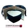 La Maison des Boîtes - Boîte Cadeau Demi-ouverture en Forme Cœur, Avec Tiroir Intérieur Forme Coeur - Noir - Tunisie Meilleur Pr