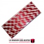 La Maison des Boîtes - 25 Pailles en Carton Biodégradables - Rouge & Blanc - Tunisie Meilleur Prix (Idée Cadeau, Gift Box, Décor