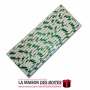 La Maison des Boîtes - 25 Pailles en Carton Biodégradables - Vert & Blanc - Tunisie Meilleur Prix (Idée Cadeau, Gift Box, Décora
