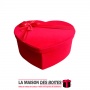 La Maison des Boîtes - Boîte Cadeau Sous Forme de Cœur Pour Sain-valentin-  Velours Rouge - (L:18x22x9cm) - Tunisie Meilleur Pri