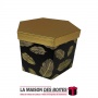 La Maison des Boîtes - Lot de 3 Boîtes Cadeaux bicolore Noir avec un couvercle couleur Gold - Tunisie Meilleur Prix (Idée Cadeau
