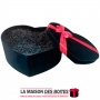 La Maison des Boîtes - Boîte Cadeau Sous Forme de Cœur Pour Sain-valentin - Velours Noir - (M:18.5x14x7cm) - Tunisie Meilleur Pr