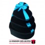 La Maison des Boîtes - Lot de 3 Boîtes Cadeaux Sous Forme de Cœur Pour Sain-valentin-  Velours Noir &  Ruban Satiné Bleu - Tunis