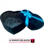 La Maison des Boîtes - Boîte Cadeau Sous Forme de Cœur Pour Sain-valentin - Velours Noir - (L:18x22x9cm) - Tunisie Meilleur Prix