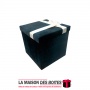 La Maison des Boîtes - Boîte Cadeaux Carré avec Couvercle en Velours  - Noir - (20x20x20.3cm) - Tunisie Meilleur Prix (Idée Cade
