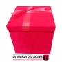 La Maison des Boîtes - Boîte Cadeaux Carré avec Couvercle en Velours  -Rouge- (24.5x24.5x25.3cm) - Tunisie Meilleur Prix (Idée C