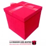 La Maison des Boîtes - Boîte Cadeaux Carré avec Couvercle en Velours  -Rouge- (24.5x24.5x25.3cm) - Tunisie Meilleur Prix (Idée C