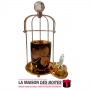 La Maison des Boîtes - Encensoir à Charbon Céramique Noir & Métal Doré - Tunisie Meilleur Prix (Idée Cadeau, Gift Box, Décoratio