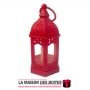 La Maison des Boîtes - Petite Lanterne Décorative Avec Bougie Led - Rouge - Tunisie Meilleur Prix (Idée Cadeau, Gift Box, Décora