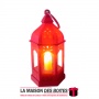 La Maison des Boîtes - Petite Lanterne Décorative Avec Bougie Led - Rouge - Tunisie Meilleur Prix (Idée Cadeau, Gift Box, Décora