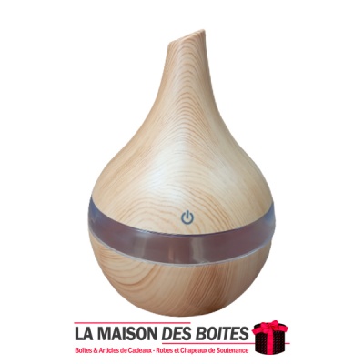 La Maison des Boîtes - Humidificateur d'Air Ultrasonique en Bois - Tunisie Meilleur Prix (Idée Cadeau, Gift Box, Décoration, Sou
