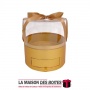La Maison des Boîtes - Coffret Cadeau de Fleur de Tiroir Transparent sous Forme cylindrique -Jaune -(22x22.5cm) - Tunisie Meille