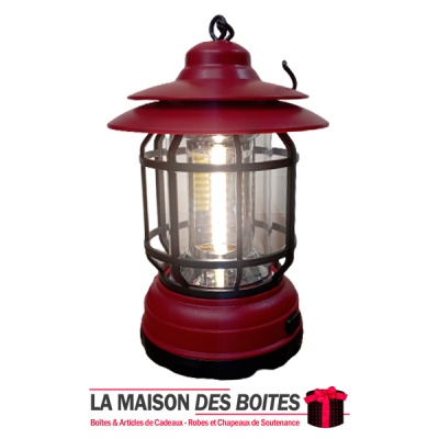La Maison des Boîtes - Lampe de Camping LED Vintage F-02 - Tunisie Meilleur Prix (Idée Cadeau, Gift Box, Décoration, Soutenance,