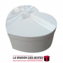 La Maison des Boîtes - Boite Cadeau Forme Cœur avec Ruban satiné Blanc -(M:23x19x11cm) - Tunisie Meilleur Prix (Idée Cadeau, Gif